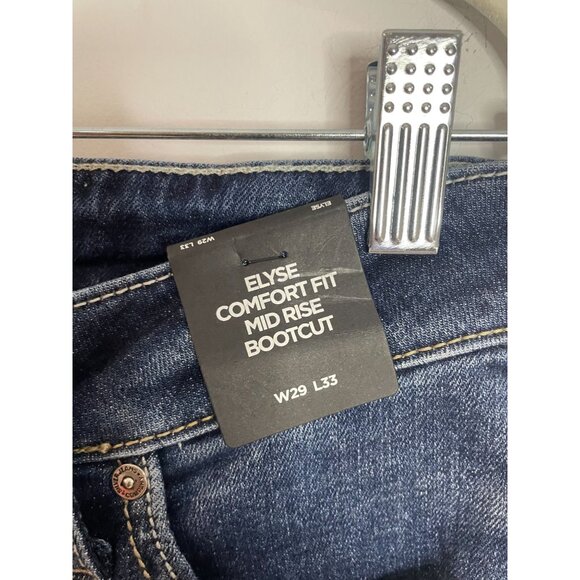 Silver Jeans Co. Elyse Comfort Fit Mid Rise Bootcut Jeans Size W29 L33 - Picture 13 of 16